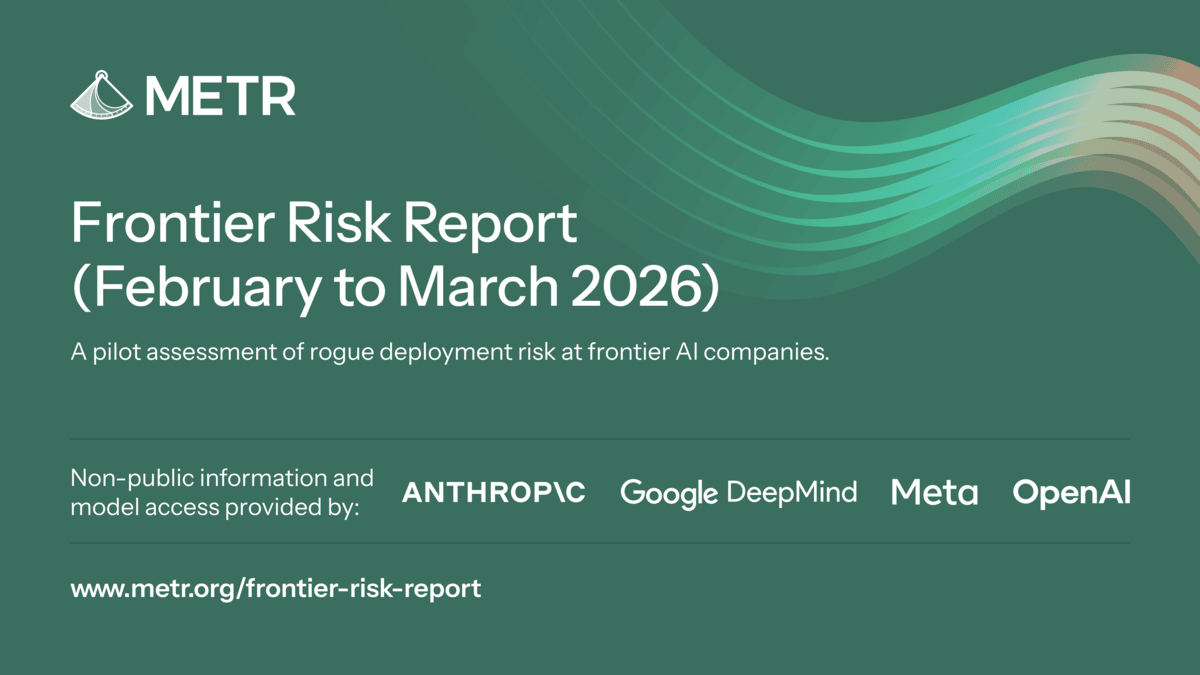 METR Frontier Risk Report hero graphic