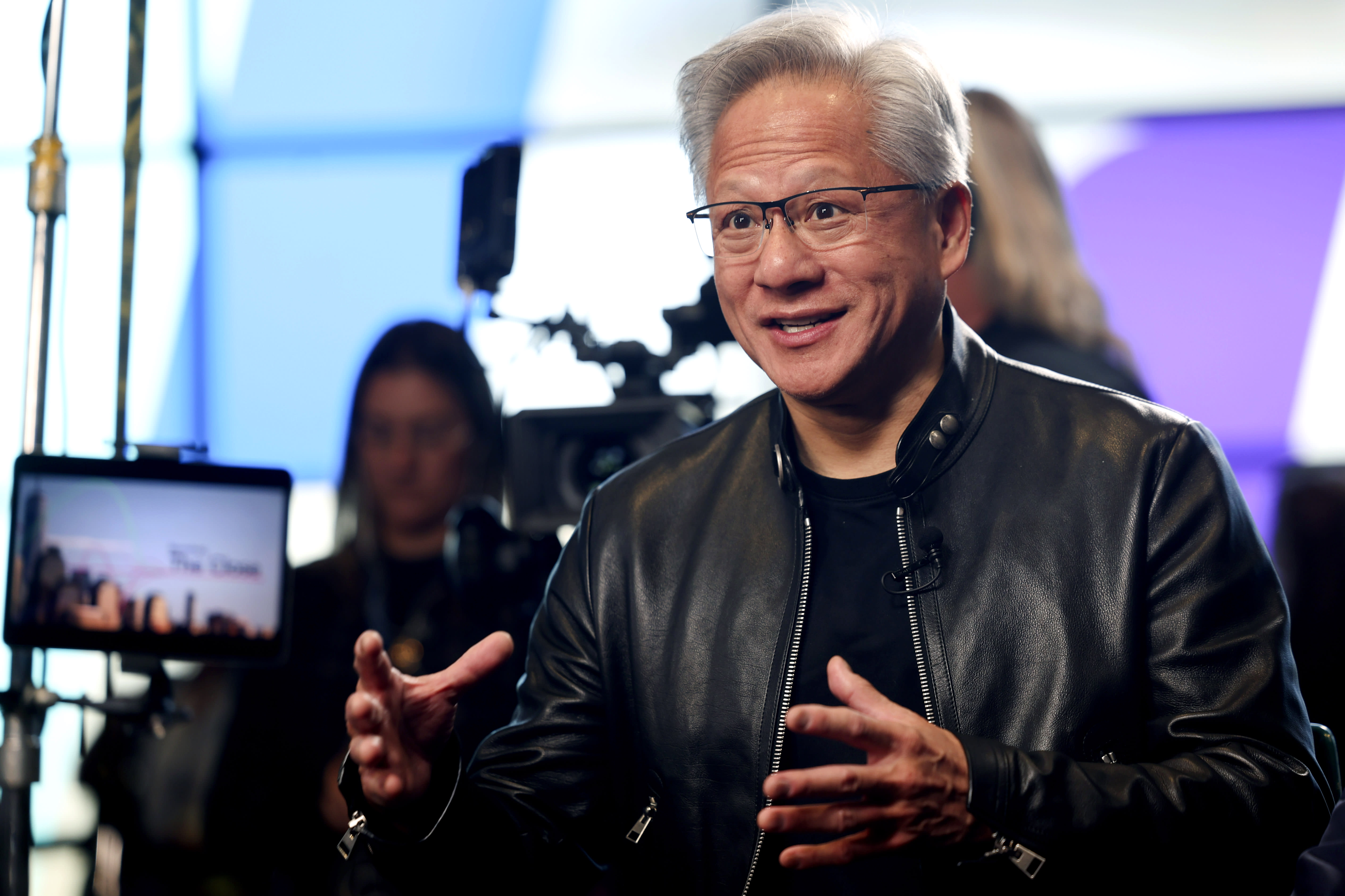 Jensen Huang speaks to CNBC following Nvidia's first-quarter results