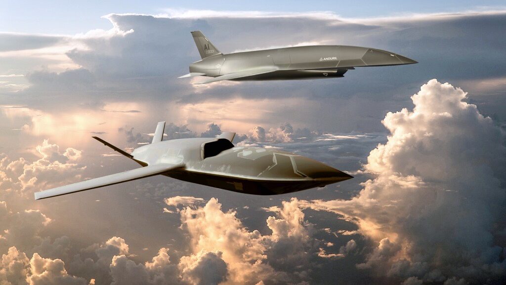 Anduril YFQ-44A Fury and General Atomics YFQ-42A collaborative combat aircraft