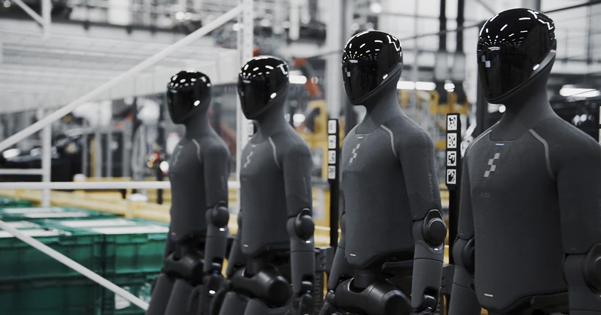 Figure 03 humanoid robot working a sequencing station at BMW Group Plant Spartanburg