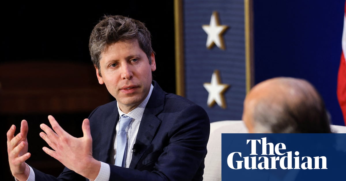 Guardian photograph of Sam Altman accompanying its report on OpenAI agents and the RubyGems packages